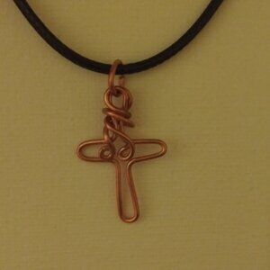 Copper cross pendant
